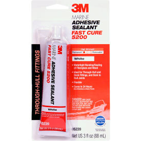 Marine Adhesive Sealant, 3 oz. Capacity, White