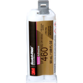 Scotch Weld DP460NS Epoxy Adhesive, Duo-Pak, 50 ml Capacity, Off-White