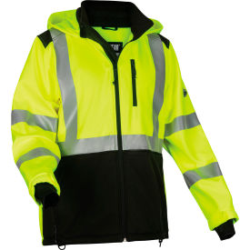 High Visibility SoftShell Water Resistant Jacket, Type R Class 3, Lime, XL