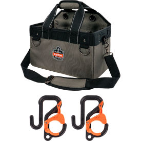Bucket Truck Tool Bag w/ Bucket Hooks Kit, Gray