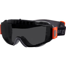 MODI-FAM OTG Safety Goggles w/ Elastic Strap, Vented Frame, Smoke Lens, Gray Frame