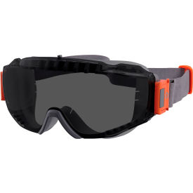 MODI-NEO OTG Safety Goggles w/ Neoprene Strap, Vented Frame, Smoke Lens, Gray Frame