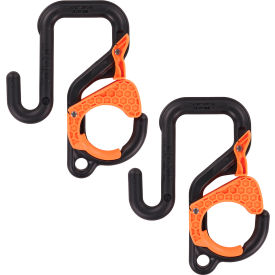 3178 Locking Bucket Hook w/ Tethering Point, Single 3", 40 lb. Cap., Black & Orange
