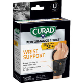 Wraparound Wrist Support w/ Microban, Black, Universal, 4 Pack