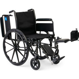 Wheelchair w/ Full-Length Arms & Elevating Leg Rests, 20"W Seat
