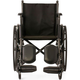 K1 Basic Wheelchair with Full Length Arms & Elevating Leg Rests, Nylon, 18" Seat