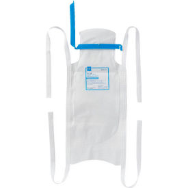 Refillable Ice Bag w/ Clamp Closure, 14"L x 6-1/2"W, White, 50 per Box/2 Boxes per Case