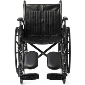 Basic Wheelchair w/ Swing Back Desk Length Arms & Elevating Leg Rests, Vinyl, 16"W Seat