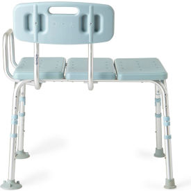 Transfer Bench with Back & Microban Treatment, 350 lb. Capacity