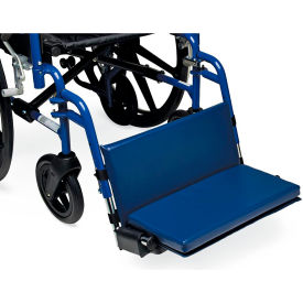 Wheelchair Footrest w/ 1" Block, 18"L, Blue