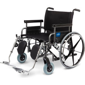 Extra Wide Bariatric Wheelchair w/ Removable Desk Arms & Elevating Legrests, 28"W Seat