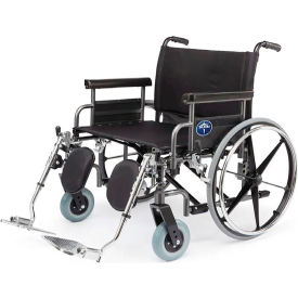 Extra Wide Bariatric Wheelchair w/ Removable Desk Arms & Elevating Legrests, 30"W Seat