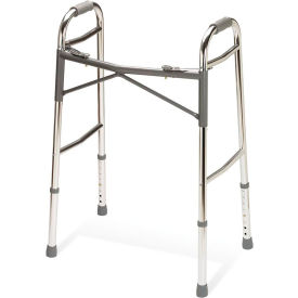 Heavy Duty Two Button Folding Walker, Standard Size