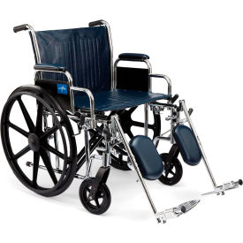 Extra Wide Wheelchair with Removable Desk Arms & Elevating Footrests, 22" Seat width