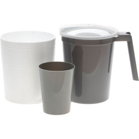 Water Pitcher Kit w/ Tumbler & Outer Foam Jacket, 32 oz., Pack of 40