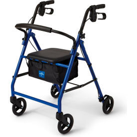 Basic Steel Rollator w/ 6" Casters, Blue