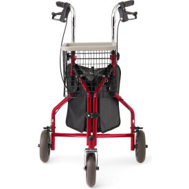 3 Wheel Rollator w/ 8" Casters, Red