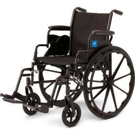 Medline wheelchair with Desk Length Arms & Swing Away Footrests, 16"W Seat