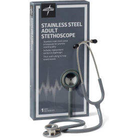 Elite Adult Stethoscope, 22"L Tubing, Gray