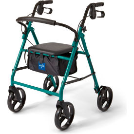Basic Steel Rollator w/ 8" Casters, Green
