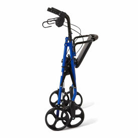 Basic Steel Rollator w/ 8" Casters, Blue