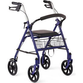 Knockdown Steel Rollator with 8" Casters, Blue
