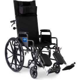 Reclining Wheelchair w/ Desk-Length Arms, Nylon, 20"W Seat