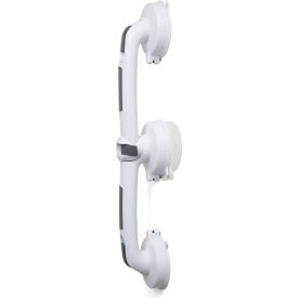 Suction Cup Pivot Grab Bar, 19"L, White, Pack of 3