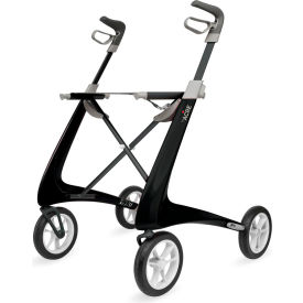 Carbon Fiber Rollator with Comfort Seat, 18-1/2"W x 24"H, Black