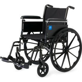 Wheelchair w/ Height Adj. Full-Length Arms & Swing Away Footrests, 16"W Seat