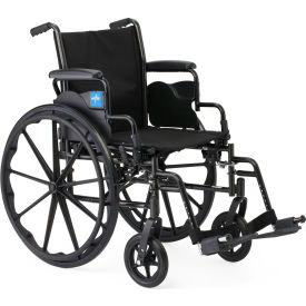 Wheelchair with Desk-Length Arms & Swing Away Footrests, 18"W Seat