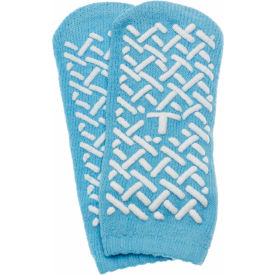 Single Tread Patient Slippers, Toddler, Teal, 96 Pack