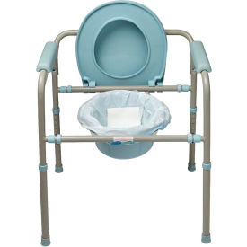 Commode Liners with Absorbent Pad, 12 per Box/6 Boxes per Case