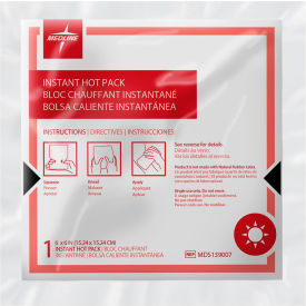 Instant Hot Packs, 6"L x 6"W, Pack of 36