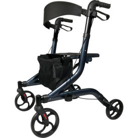 European Style Aluminum Rollator, Navy Blue