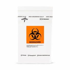 Zip-Style Biohazard Specimen Bag w/ Pocket, 6" x 9", 1000 per Pack/10 Packs per Case