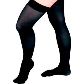 Compression Hosiery w/ 15-20 mmHg, Thigh High, Large, Size C, Black