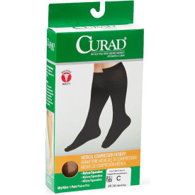 Compression Hosiery w/ 20-30 mmHg, Knee High, Large Size C, Regular, Tan
