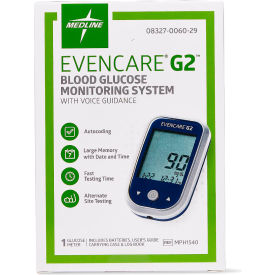 Evencare G2 Blood Glucose Monitoring Meter with Voice Guidance & Batteries