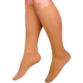 Compression Hosiery w/ 15-20 mmHg, Knee High, 4X-Large, Size G, Regular, Black
