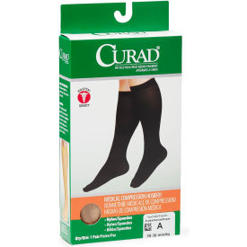 Compression Hosiery w/ 20-30 mmHg, Knee High, Small, Size A, Regular, Tan