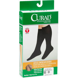 Compression Hosiery w/ 20-30 mmHg, Knee High, X-Large, Size D, Regular, Tan