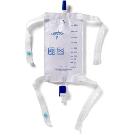 Urinary Leg Bags w/ Elastic Straps, Flip-Drain Spout, 20 oz., Medium, Pack of 48