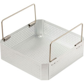 Perforated Aluminum Tray, 9-1/2"L x 9-1/2"W x 3"H