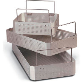 Medline Perforated Aluminum Tray, 9-1/2"L x 9-1/2"W x 4"H