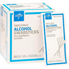 Sterile Alcohol Swabsticks, 25 per Box/10 Boxes per Case