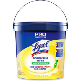 Disinfecting Wipes, Lemon & Lime Blossom, 800 Wipes, 2 Buckets/Carton