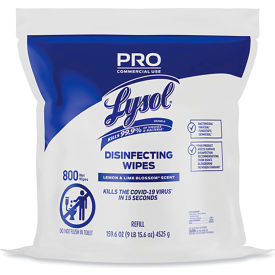 Disinfecting Wipes Bucket, Lemon & Lime Blossom, 800 Wipes/Bag, 2 Refill Bags/Carton