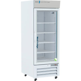 Standard Pharmacy Upright Refrigerator, 26 Cu. Ft. Capacity, Glass Door