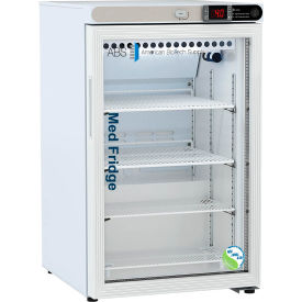 Pharmacy Undercounter Freestanding Refrigerator, 2.5 Cu. Ft Cap., Glass Door
